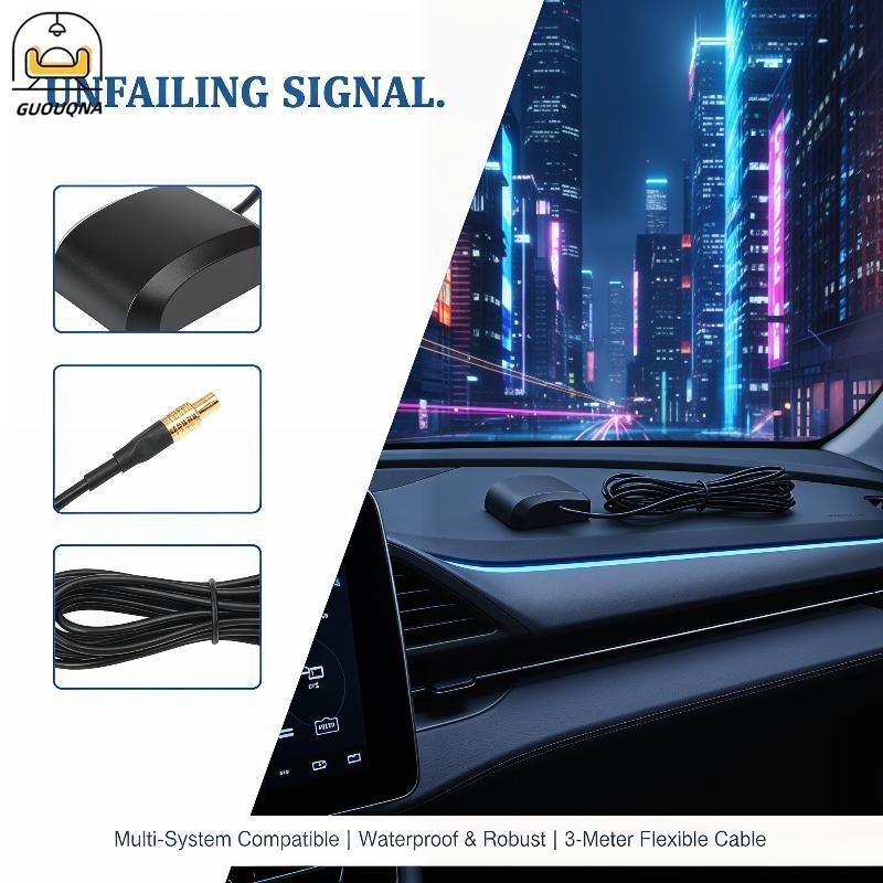 GUOUQNA GPS Hoạt Động Ăng Ten 28dB Tăng MCX Nam 1575.42 MHz Vị Trí Nâng Cao Cho Ô Tô GPS Dashcam