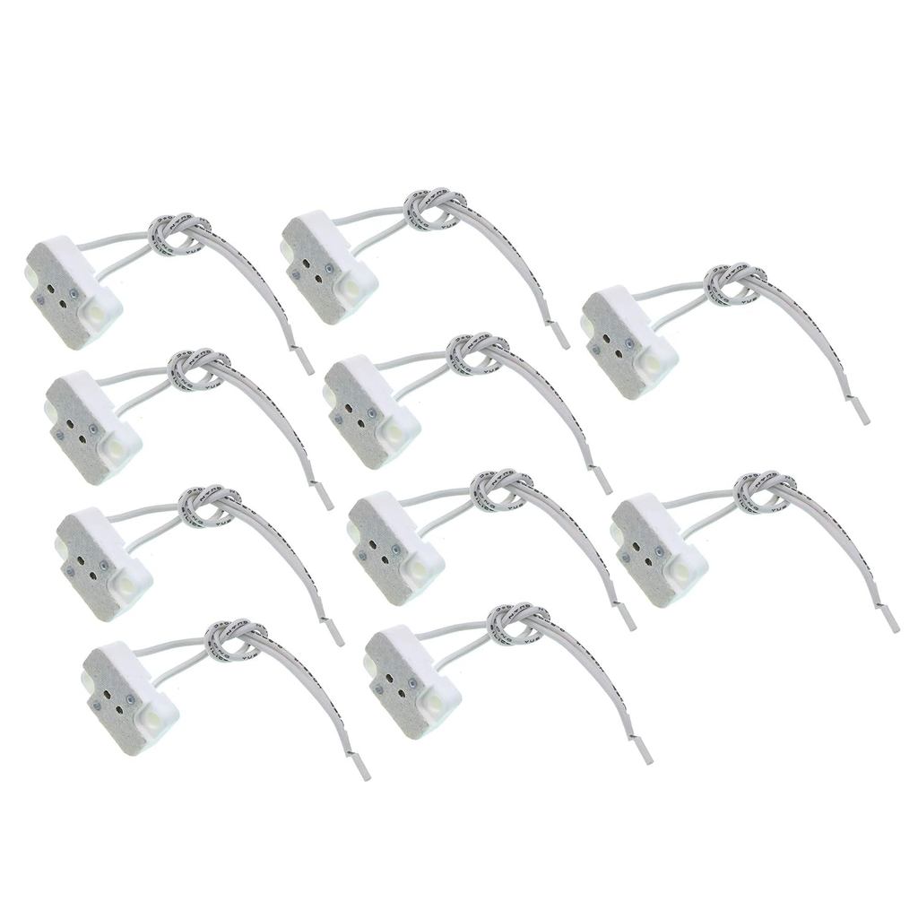 10 Chiếc Glo-shine Mr16 Mr11 Hoặc G4 Ổ Cắm, Dây LED Đèn Halogen Dây Gốm Kết Nối Đế Ổ Cắm Adapter Mr1