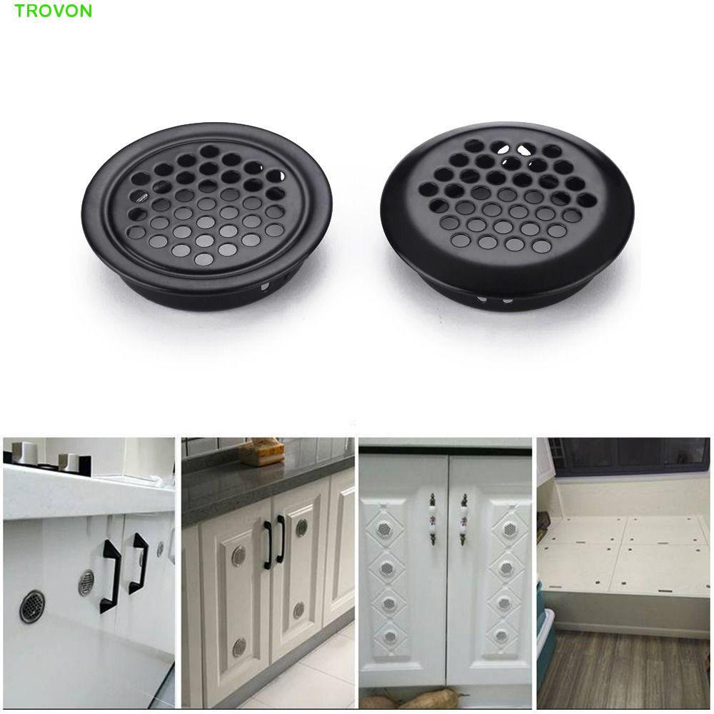 TRROVON Tủ Quần Áo Lỗ Lưới Thông Gió Tròn Louver Thông Gió Cắm Tủ Lõi Lỗ Thông Hơi Tủ 10 Cái / lốc T