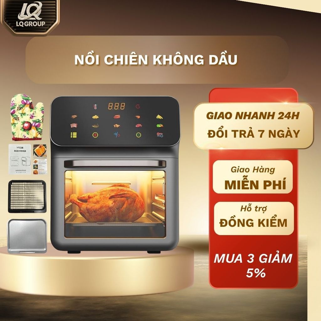 LQ-OOKAS Nồi chiên không dầu nồi chiên không khí 16L Nồi chiên không dầu đa năng Air Fryer