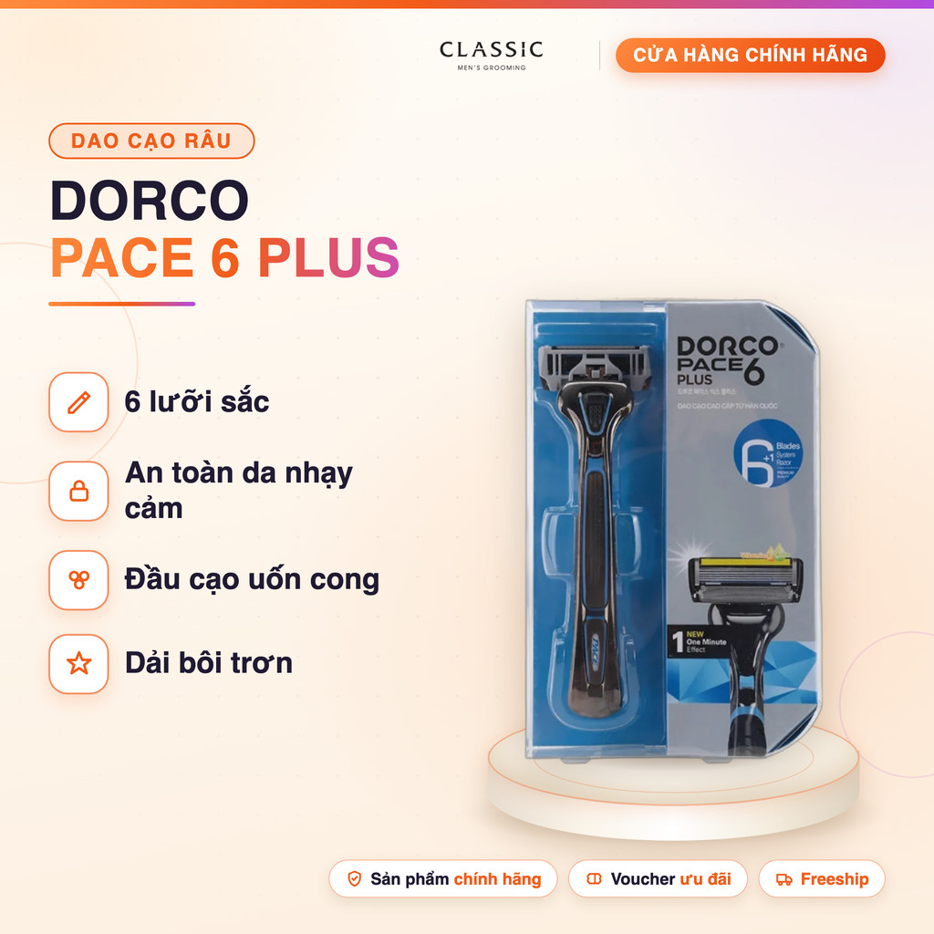 Dao cạo râu Dorco Pace 6 Plus