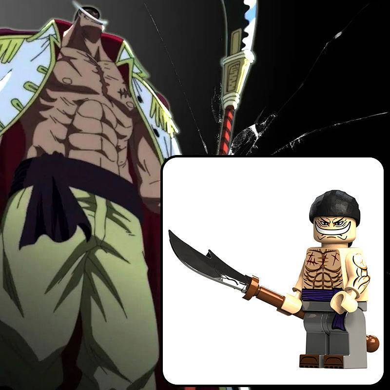 White Beard Doll Toy Pirates Wang Hot Blood Route Shock Fruit Devil Hand-Made Building Blocks Toy BE