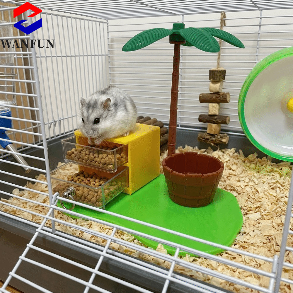 Đồ chơi tìm kiếm thức ăn cho chuột hamster RADIANTEDGE, Hộp đựng thức ăn cho chuột hamster chống mài