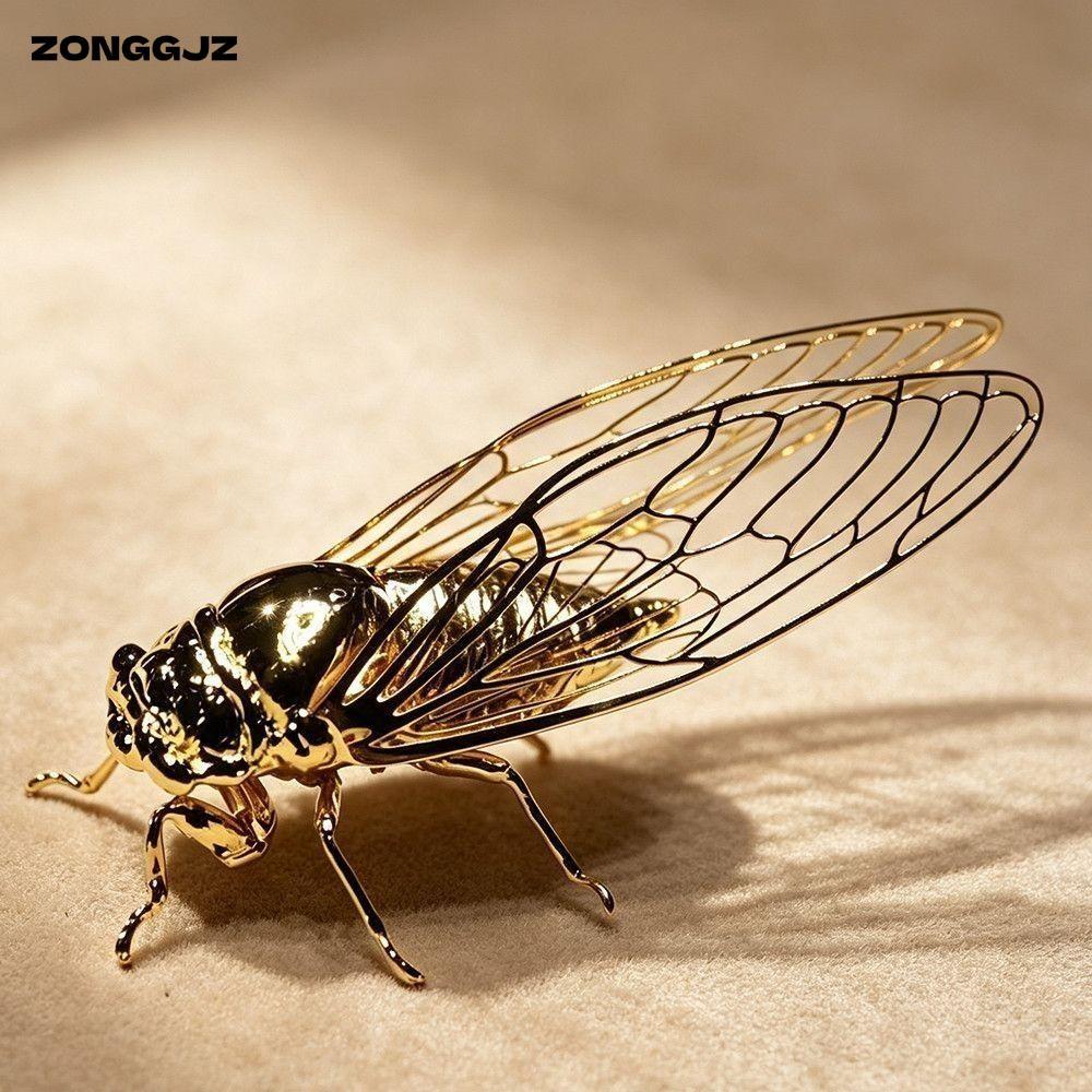 Tác phẩm điêu khắc Cicada ZONGGJZ, Chi tiết thực tế Cánh rỗng Tượng Cicada vàng, Quà tặng Vàng Phong