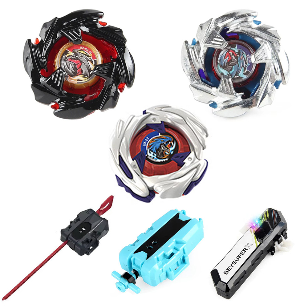 Beyblade X UX-17 Meteor Dragoon BX-34 BX-034 Cobalt Dragoon Con quay hồi chuyển trái có tay cầm phón