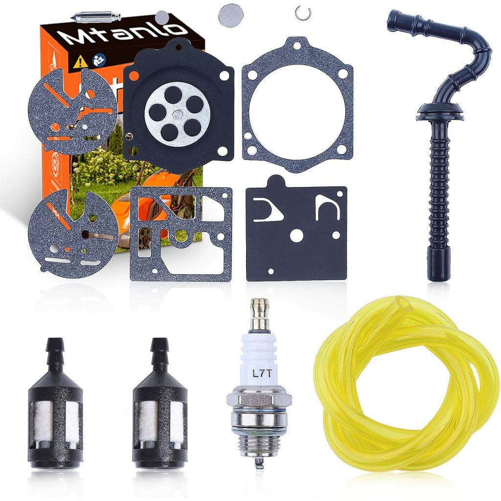 Bộ sửa chữa bộ chế hòa khí Bugi cho máy cưa xích Stihl 015AV 015L, Bộ sửa chữa bộ chế hòa khí Bộ lọc