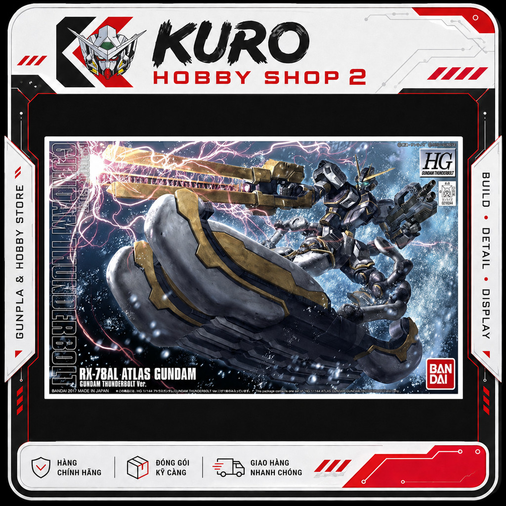 HG 1/144 RX-78AL Atlas Gundam Thunderbolt ver. - Mô hình lắp ráp Bandai