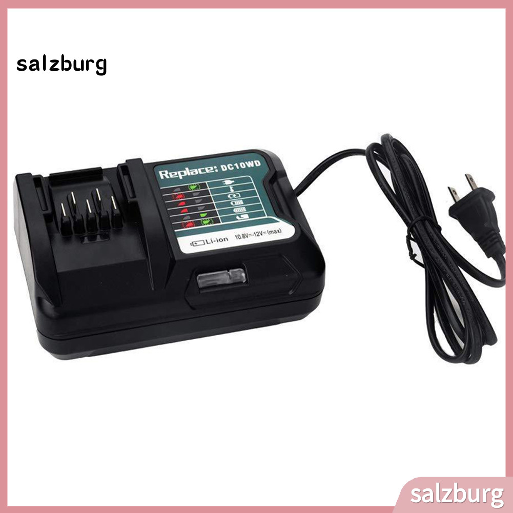 < salzburg > Bộ sạc thay thế cho Makitas 108V 12V DC10WD BL1016 BL1021B BL1041B FD05 Phích cắm US