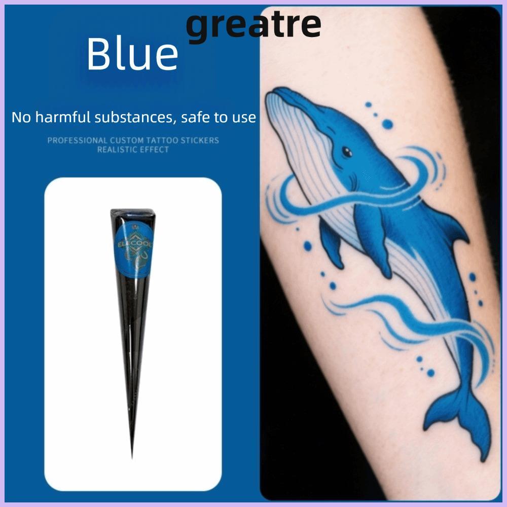 GREATRE Henna Tattoo Cream, Black Brown Semi-permanent Henna Paste Cone, Henna Tattoo Cream Tạm thời
