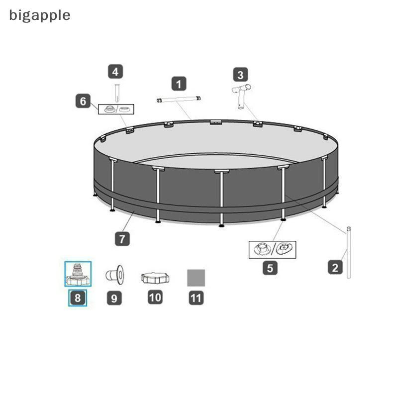 Bigapple Bestways P6H1419 Đầu nối van thoát nước bể bơi cho đường rửa ngược RDG