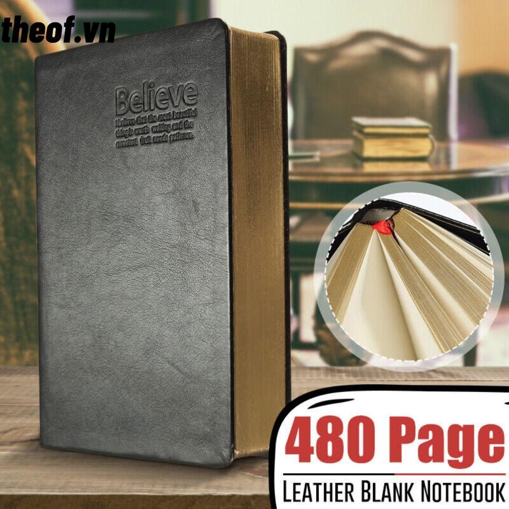 THEOF Notebook Journal / Thêu Sò Kinh Thánh Nhật Ký Sách Da PU A5 Notepad