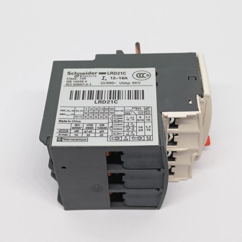 Đặt hàng ngay Rơle quá tải nhiệt Schneider LRD21C Dòng điện định mức 12-18A TeSys Deca 10A Giao hàng