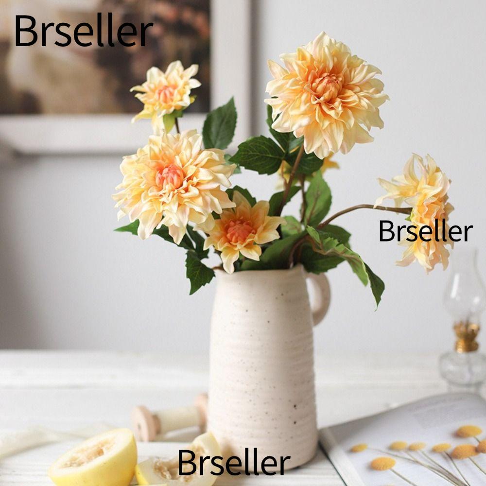BRSELLER Hoa Dahlia nhân tạo, Chất liệu sắp xếp hoa Handmade Real Touch Dahlia, Trang trí phòng Nhiề