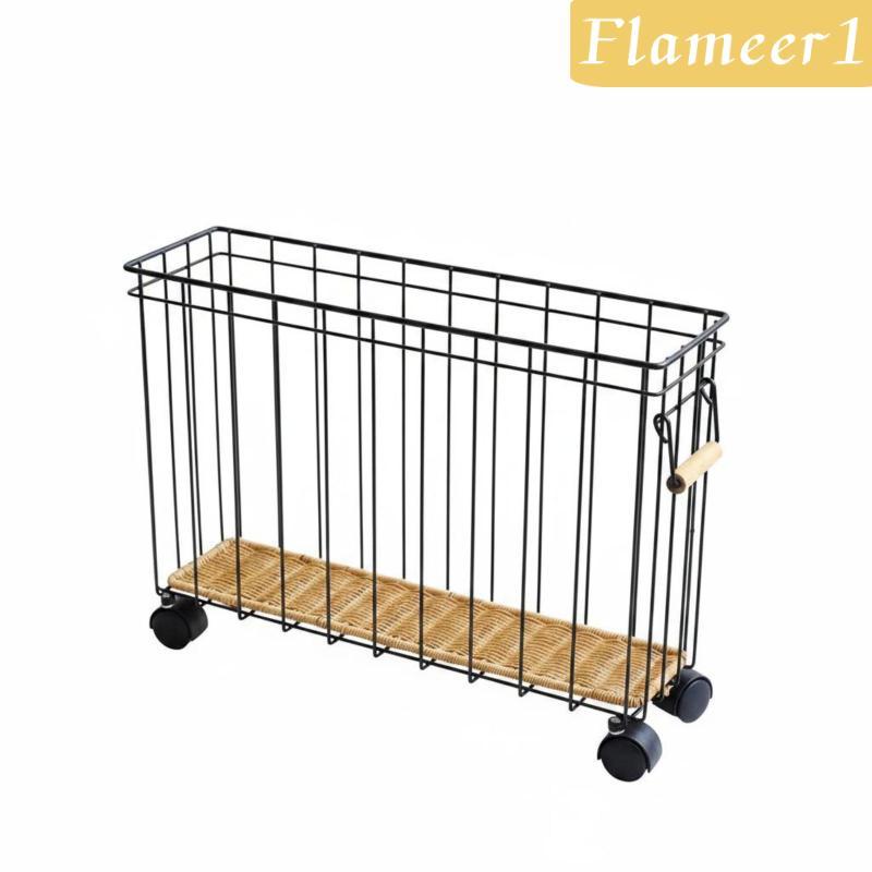 Giỏ đựng đồ lăn Openuncover Top Magazine Holder Tay cầm bằng gỗ Kim loại