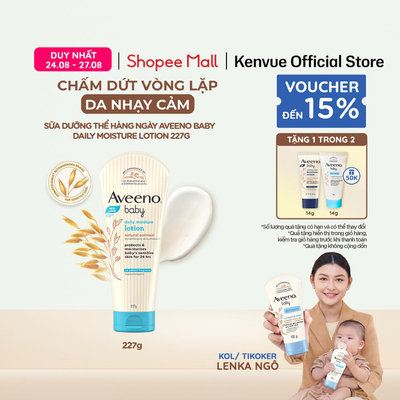 Sữa dưỡng thể hàng ngày Aveeno Baby Daily Moisture Lotion 227g