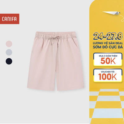 Quần short unisex trẻ em CANIFA chạp chun co giãn form suông 3BS26S001