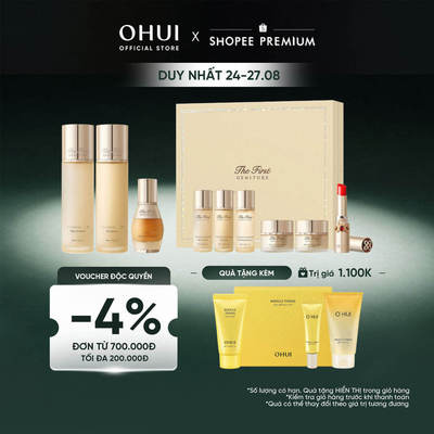 [OHUI Official] Bộ 9 món Chống Lão Hóa Tái Sinh Làn Da Tế Bào Gốc OHUI The First Geniture 468ml