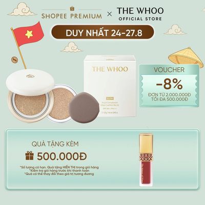 [THE WHOO OFFICIAL] Phấn nước trang điểm căng bóng The Whoo Royal Complexion Glow Cushion