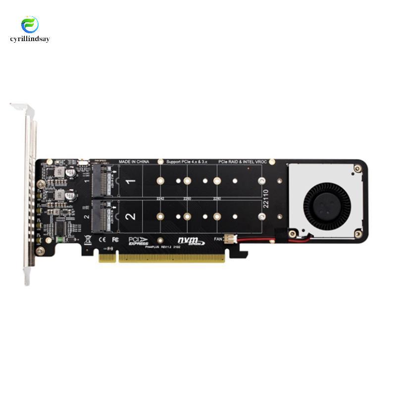 Thẻ chia đôi NVME PCI-E X16 PCI-E X16 PCI-E X16 sang M.2 M-Key NVME X4SSD Bộ chuyển đổi thẻ mở rộng
