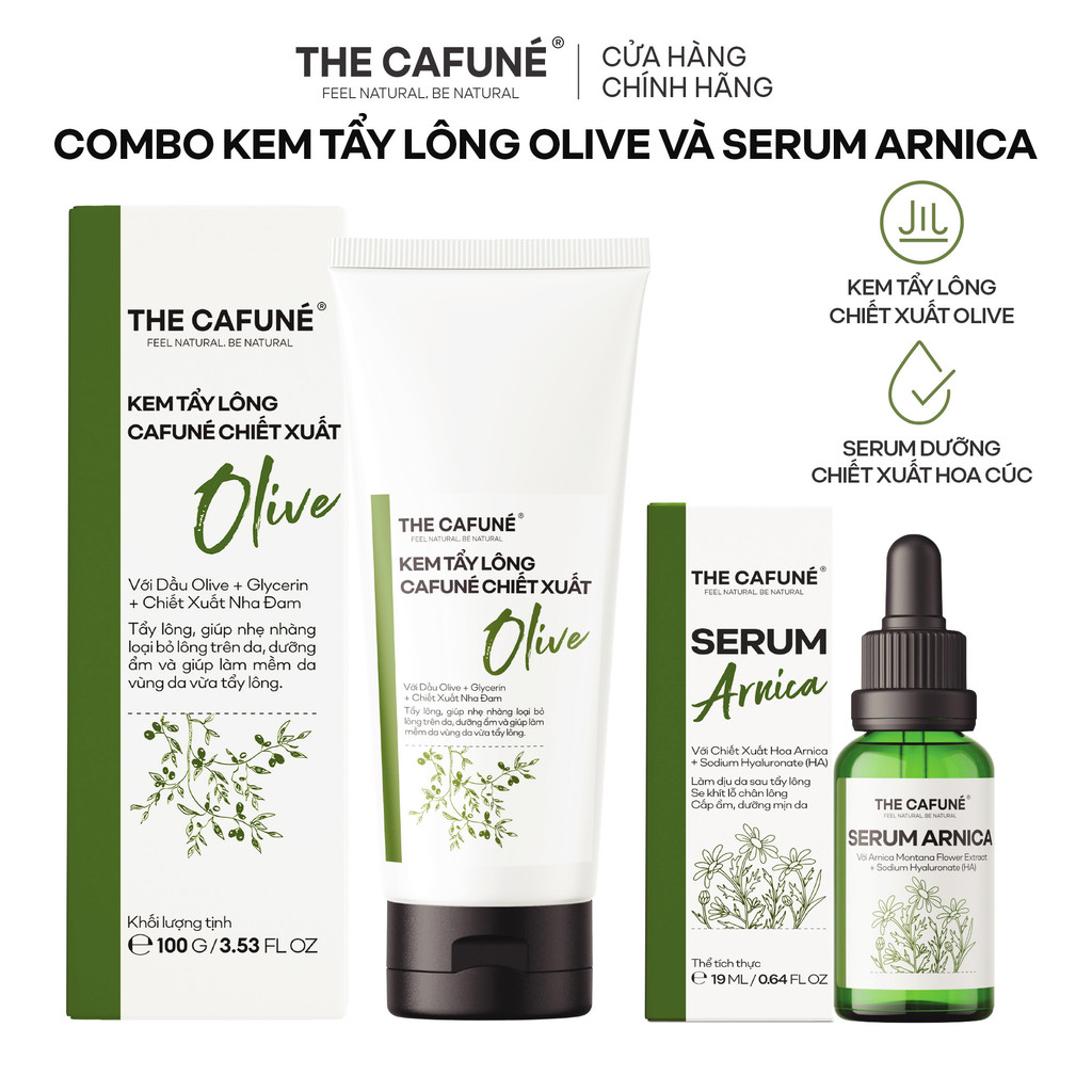 Combo Tẩy Lông The Cafuné Triệt Lông  Cho Vùng Kín, Bikini, Chân, Tay, Nách, Bụng, Ngực Triệt Lông Trong 5 Phút 100Ml