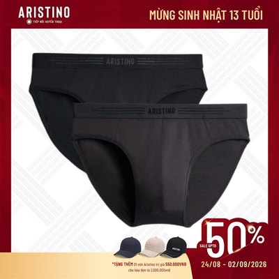 [Combo 2] Quần Lót Nam Briefs Cotton Organic Aristino, cạp chun, mềm mại, thoáng khí ABF001EXP02