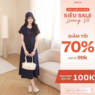 Váy Bầu DELLA DRESS L'amme - Chất Doubleface Cao Cấp Đứng Form, Dáng Suông Chữ A Che Bụng Đỉnh