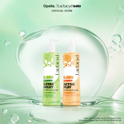 Bộ 1 Sữa Tắm Gội Trẻ em Lactacyd Baby Active Play 500ml +1 Lactacyd Baby Extra Milky 500ml