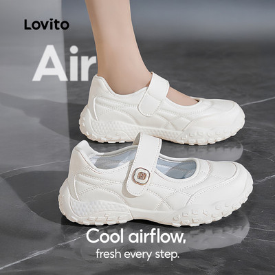 Lovito Giày Thể Thao Thường Ngày Phong Cách Hàn Quốc Dành Cho Nữ Thích Hợp Cho Hoạt Động Ngoài Trời LFAS7029