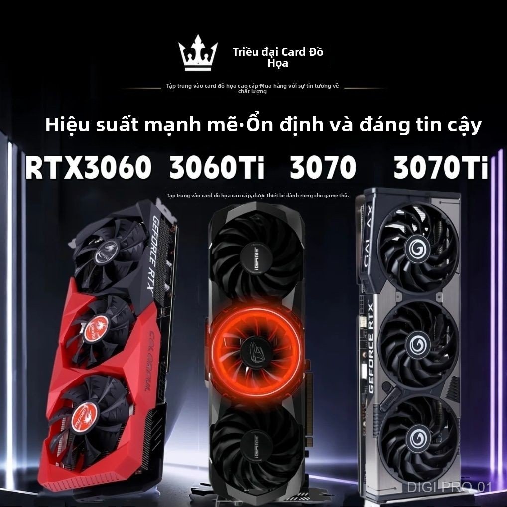 Card màn hình NVIDIA RTX series GTX1660 RTX3060Ti RTX3070 gaming thiết kế đồ họa