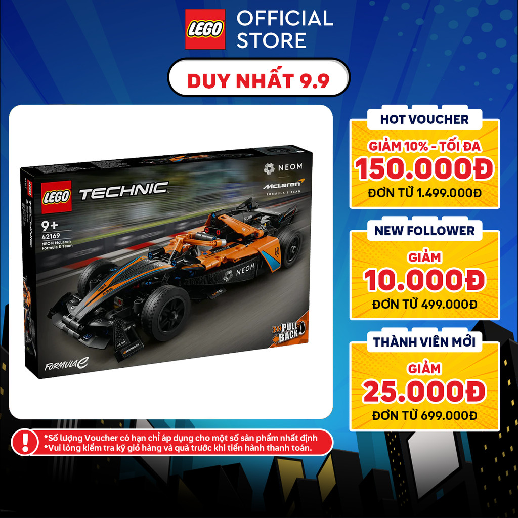 LEGO TECHNIC 42169 Đồ chơi lắp ráp Xe đua thể thao NEOM McLaren E (452 chi tiết)