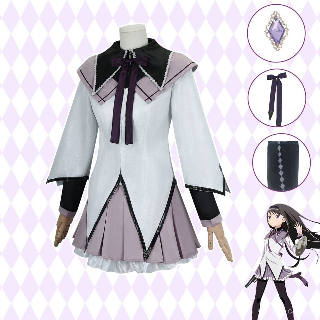 Bộ cosplay Akemi Homura Madoka Magica, trang phục chiến đấu anime, nữ, chất lượng, bán chạy