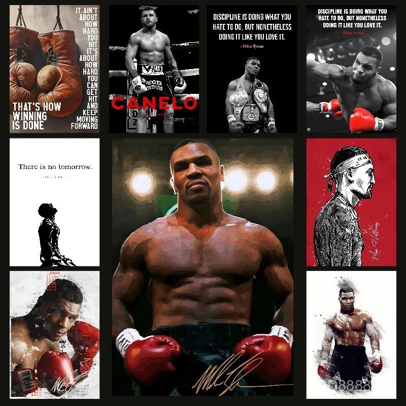Quyền Anh Truyền Thuyết Mike Tyson Nghệ Thuật Poster Treo Tường Nghệ Thuật Trang Trí Nhà Trang Trí P