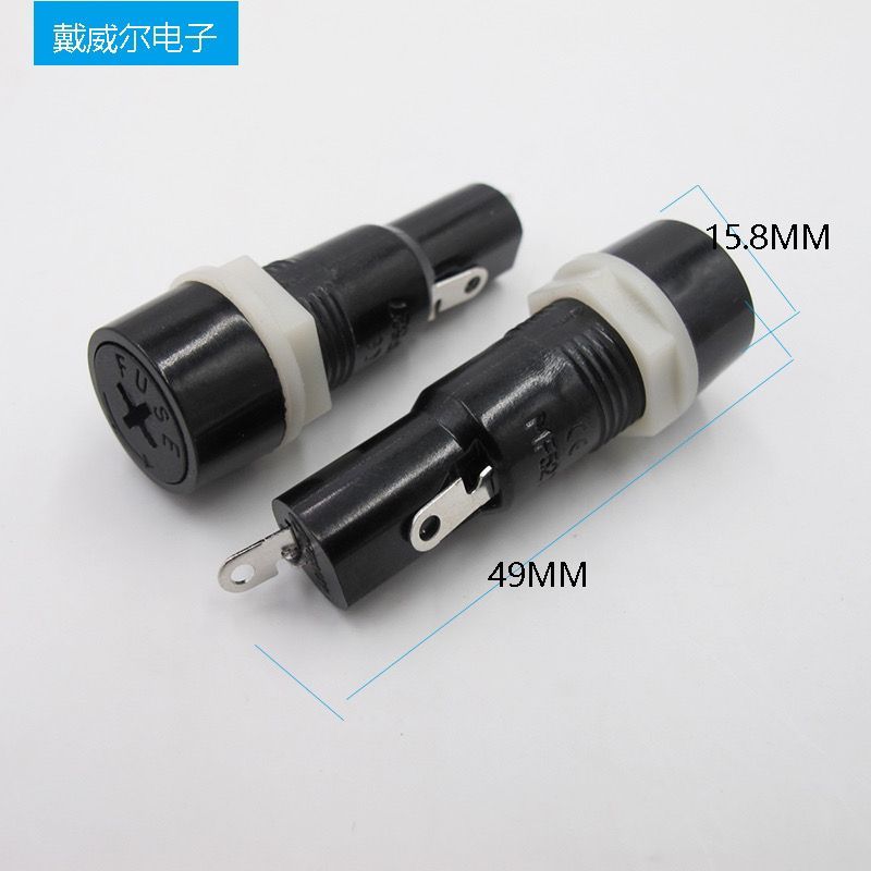 Bakelite Cross Type Cầu Chì Giá Đỡ Cầu Chì Đế MF-527 10A 250V Lỗ Gắn 12mm20mm