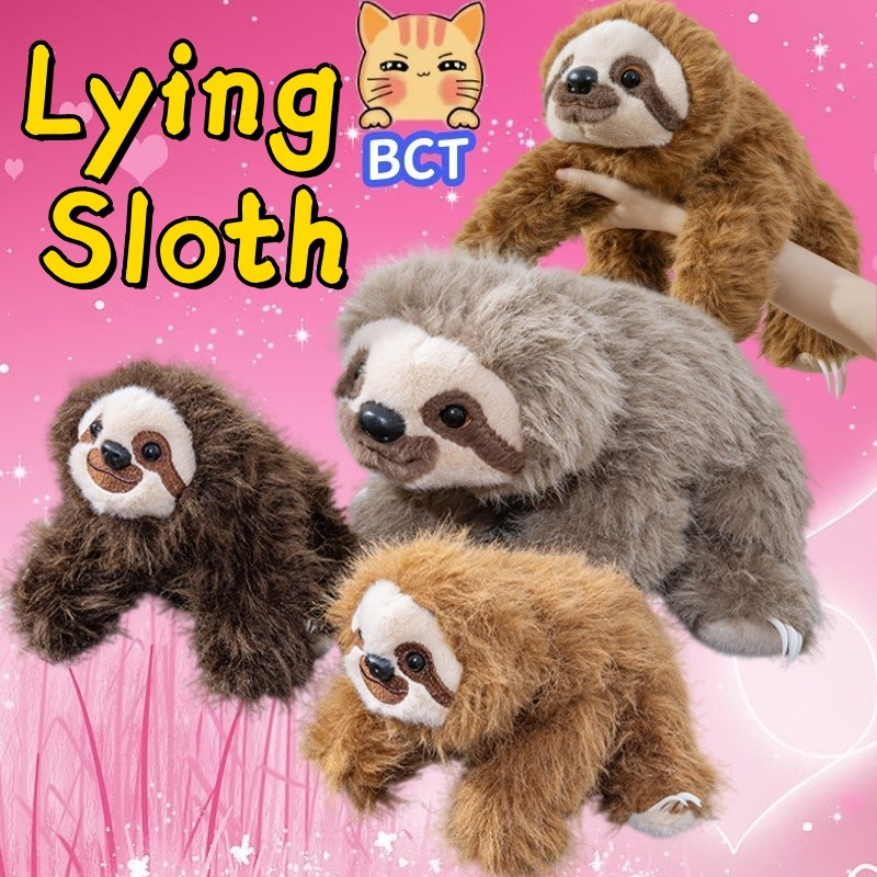 BCT Dễ Thương Sloth Sang Trọng Búp Bê Kawaii Prone Sloth Đồ Chơi Nhồi Bông Mô Phỏng Động Vật Sáng Tạ