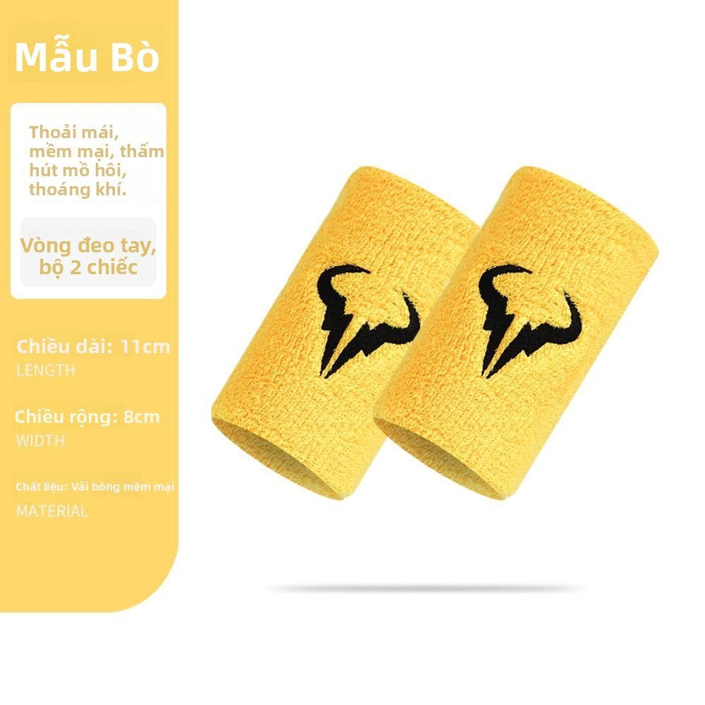 Băng cổ tay tennis cotton thấm hút mồ hôi bền Nadal RF Federer phiên bản dài