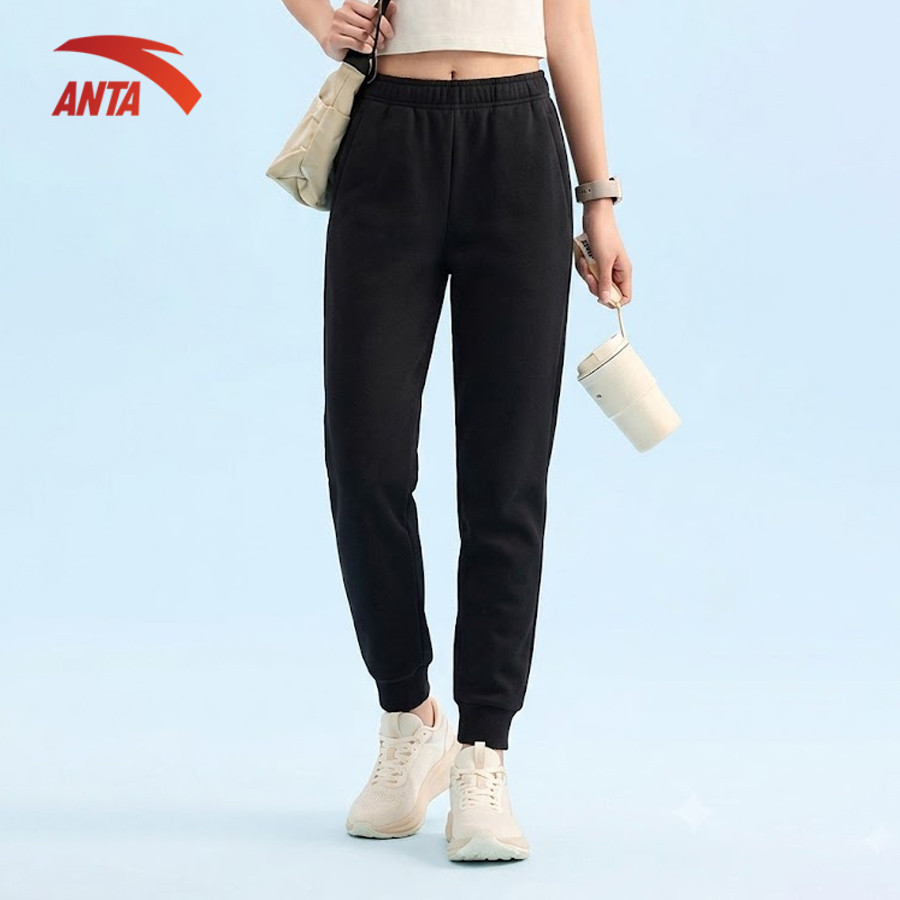ANTA Quần Dài Thể Thao Nữ 1626A7320  Quần Jogger Nữ Bo Gấu Thời Trang Co Giãn Thoải Mái Tập Gym Chạy Bộ Pickleball