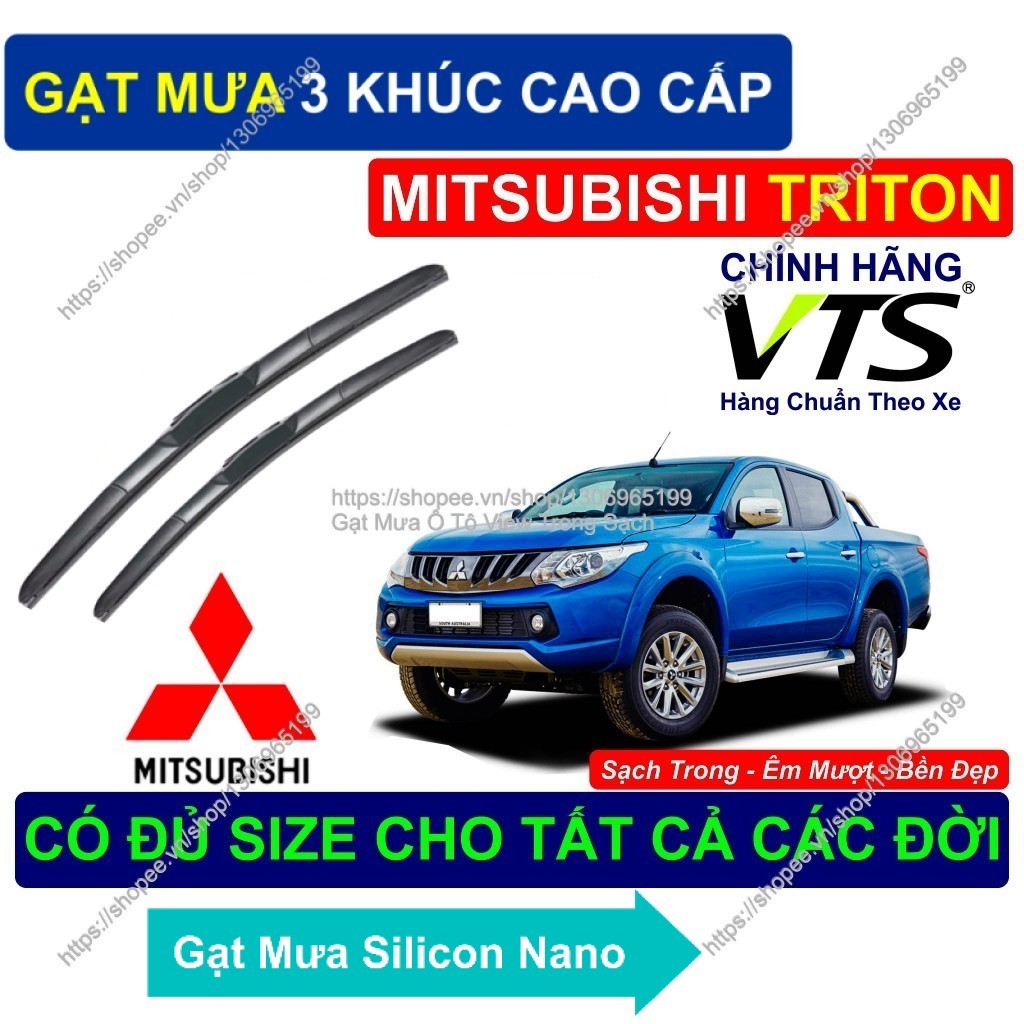 Gạt Mưa 3 Khúc Bền Đẹp Kính Lái Mitsubishi Triton/ Cặp Gạt Mưa 3 Khúc Kính Lái Mitsubishi Triton../ 