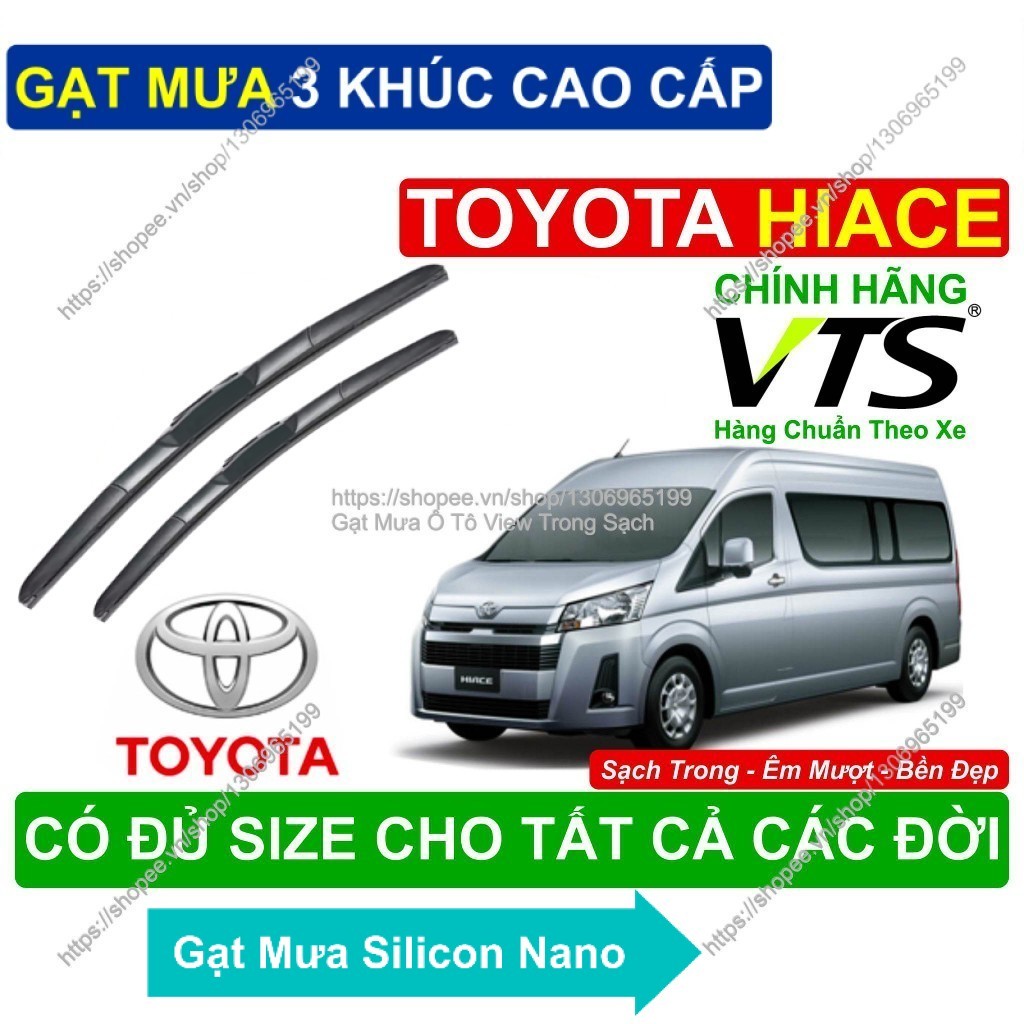 Gạt Mưa 3 Khúc Cao Cấp/ Gạt Mưa Kính Lái Toyota Hiace/ Cặp Gạt Mưa Kính Lái Toyota Hiace/  Toyota Hi