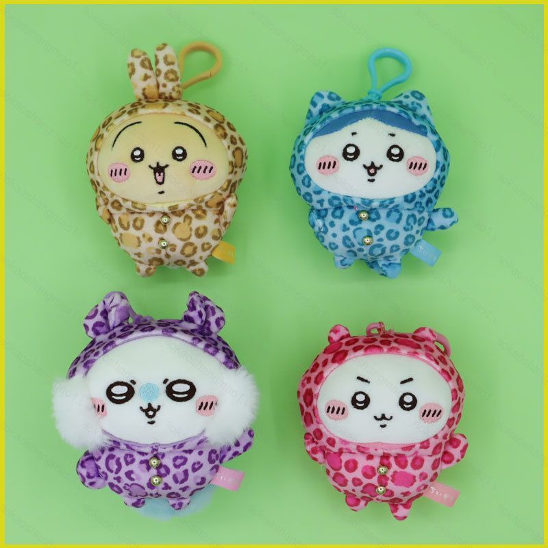 Chiikawa Hachiware Usagi Plushie Móc Khóa Santa Penguin Da Báo In Trang Phục Túi Charm Anime Mặt Dây