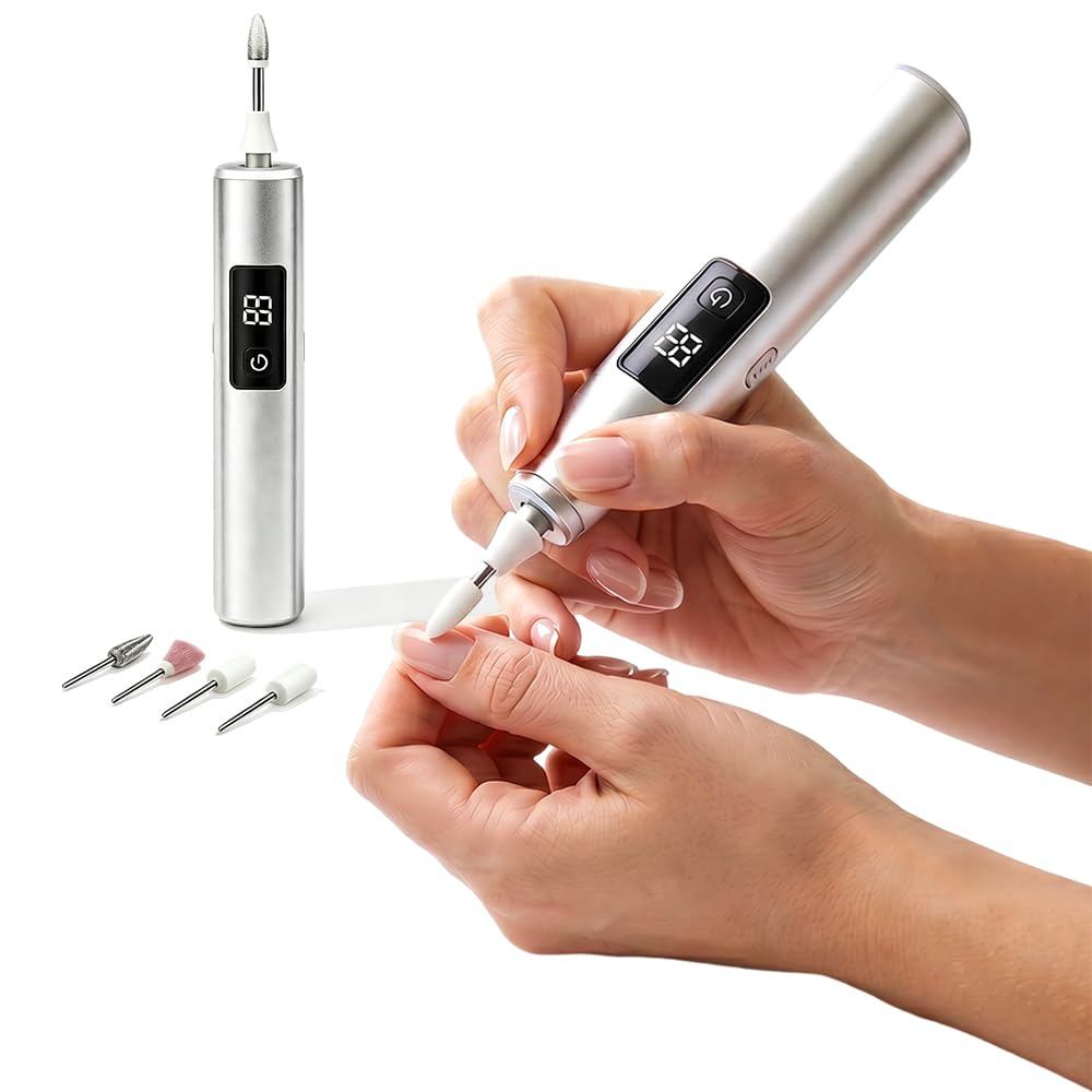 PressionalElectricNailPolisher|35000RPMCordlessRechargeableNailDrillKitwithLCDDisplay, CeramicNailBi