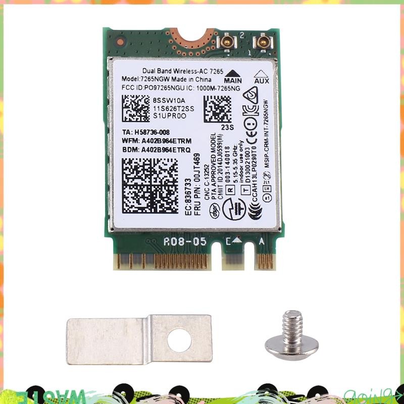 1 Chiếc AC7265 7265NGW Thẻ FRU00JT469 802.11AC NGFF BT4.0 Phụ Kiện Cho Dòng E550 E455 E555