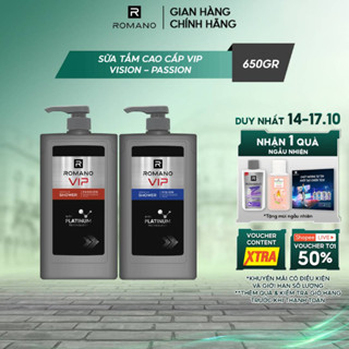 Sữa tắm nam cao cấp Romano VIP mạnh mẽ bí ẩn Passion / Vision 650g