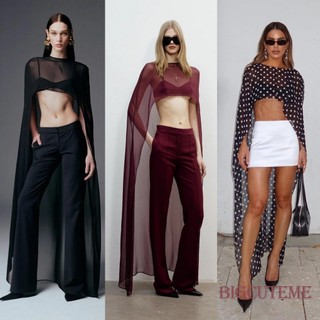 [] -Áo mũi dài Sheer dành cho nữ