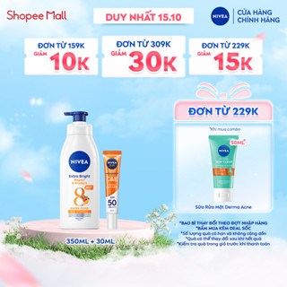 Bộ 2 Sữa Dưỡng Thể NIVEA Chống Nắng Ban Ngày (350 ml) + Serum Chống Nắng SPF50 PA+++ (30 ml) - 88311+98318/86014/8606
