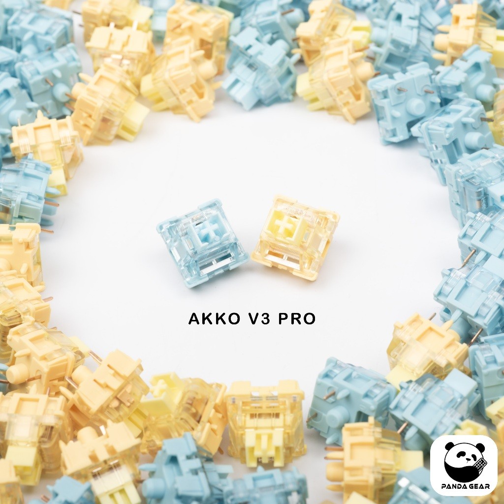 - X.GearSwitch Akko v3 Pro Creamy Yellow Creamy Blue prelubed công tắc bàn phím cơ AKKO Creamy Yello
