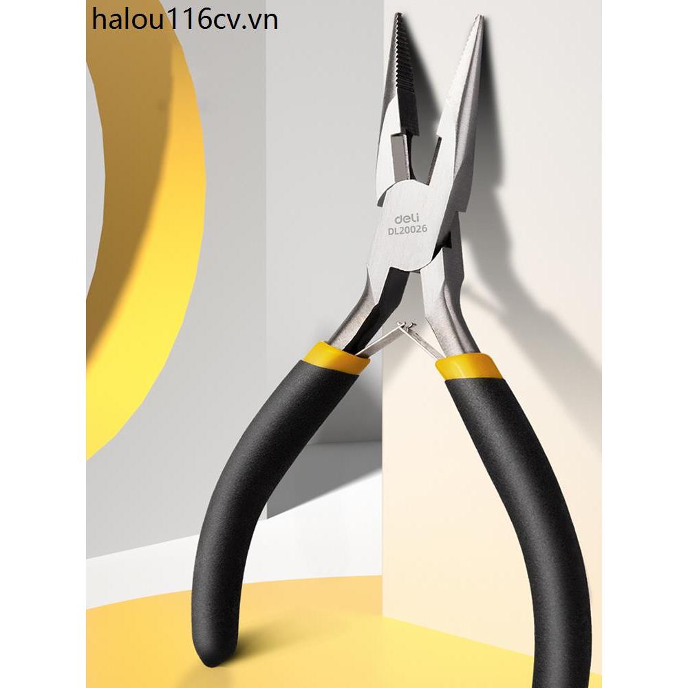 Deli Mini Vise 17cm Kìm kim-Nose Kìm dây Kìm cắt hàng đầu Kìm xoắn kim-Nose cong @ -