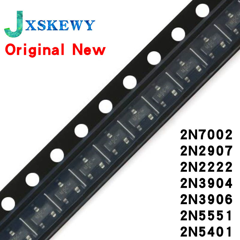 100 CHIẾC 2N7002LT1G 2N7002 SOT-23 SMD 702 MMBT2907A 2F 2N222 1P 2N3904 1AM 2N3906 2A 2N5551 G1 2N54