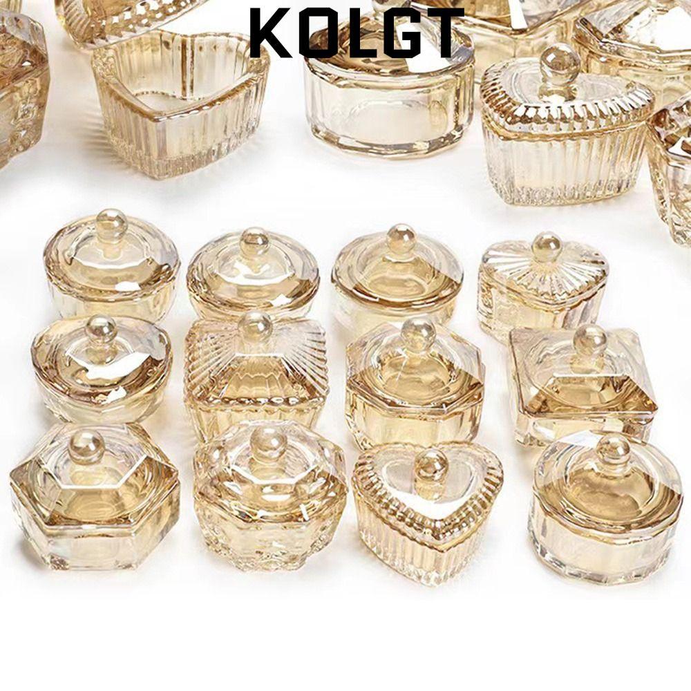 KOLGT Liquid Powder Glass, Acrylic Universal Glass Dappen Dish, Phụ kiện Nail Supplies Crystal Nail 