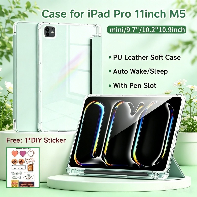 Dành Cho iPad Pro 11inch M5 M4 Ốp điện thoại Có Khe Cắm Bút Vỏ Proteinch Từ Tính Có Ốp điện thoại Tr