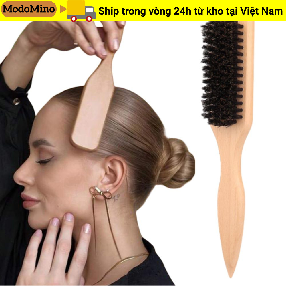 Lược làm tóc MODOMINO, Cọ làm mịn lưng mượt, Flyaways Backcombing Edge Control Bàn chải tạo kiểu tóc
